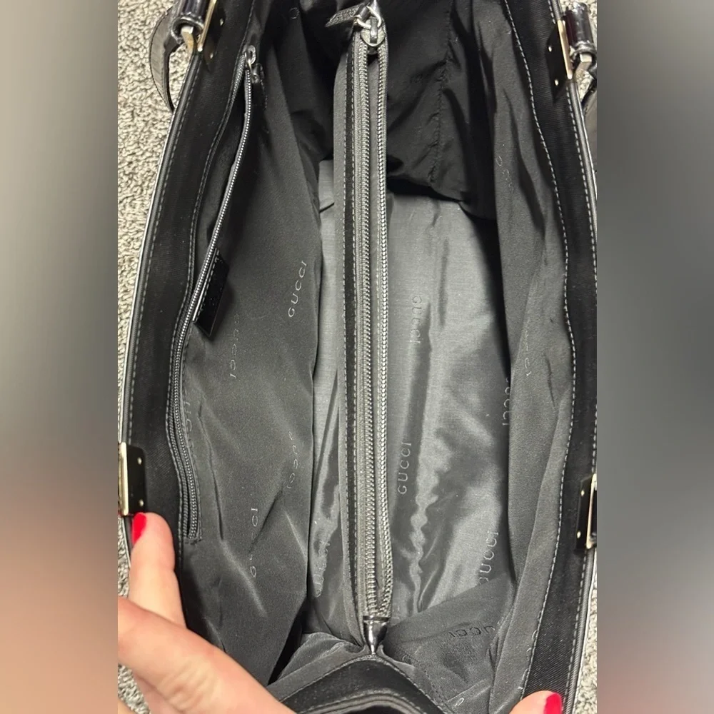 Gucci vintage large black tote